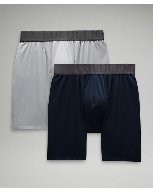 lululemon athletica Blue Built To Move Boxers 5" 2 Pack for men