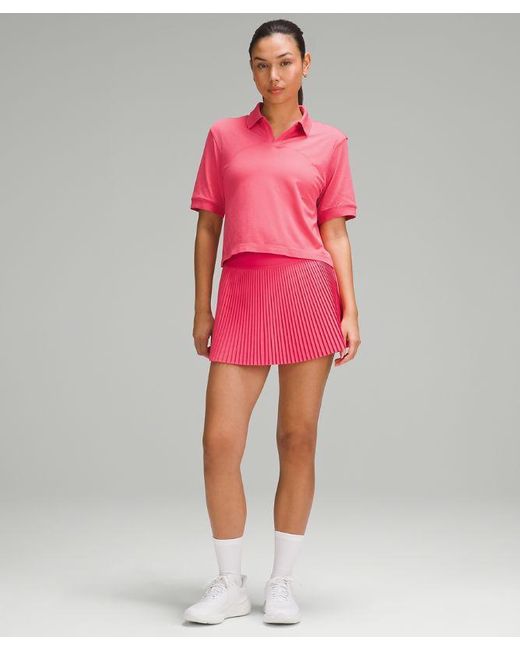 lululemon athletica Pink Varsity High-rise Pleated Tennis Skirt