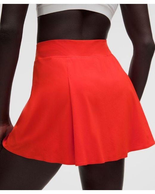 lululemon athletica Red A-Line Side-Pleat Tennis Skirt