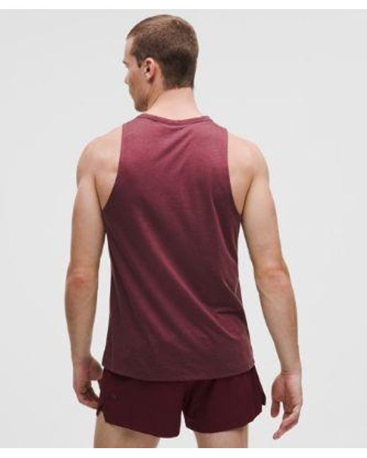 lululemon athletica Purple – Mile Maker Lightweight Tank Top – Color Burgundy/ – Size Large for men