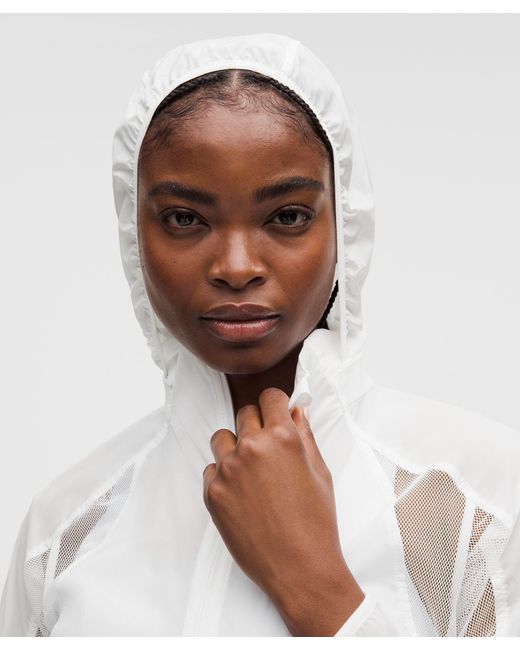 lululemon athletica White Ventilated Packable Running Jacket