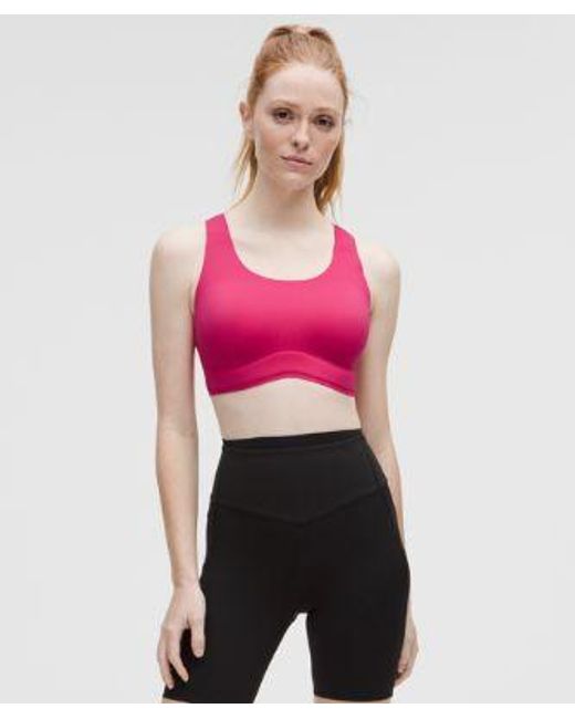 lululemon athletica Pink Go Further Bra With Support Code Technology