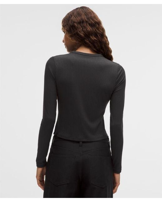 lululemon athletica Black Hold Tight Micro-Rib Cardigan