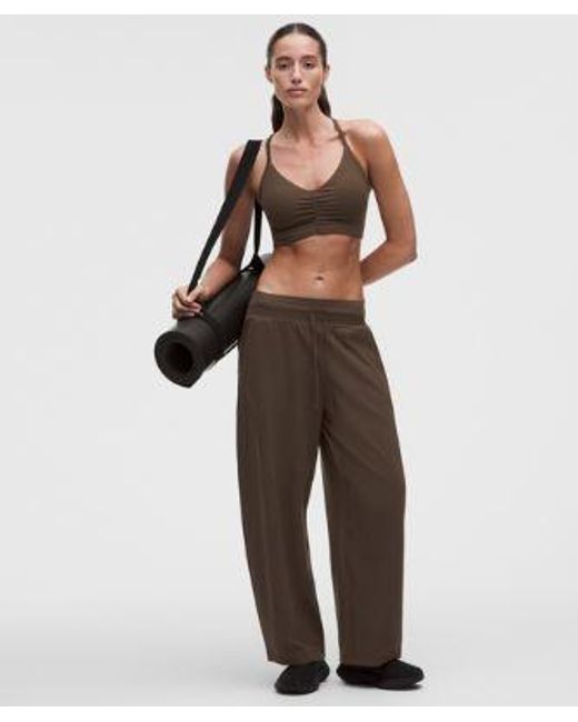 lululemon athletica Brown Flow Y Ruched Bra