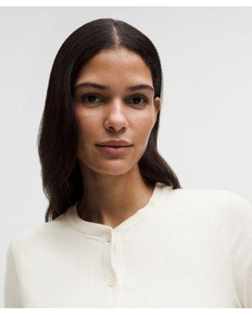 lululemon athletica White – Hold Tight Micro-Rib Cardigan – – Size 4