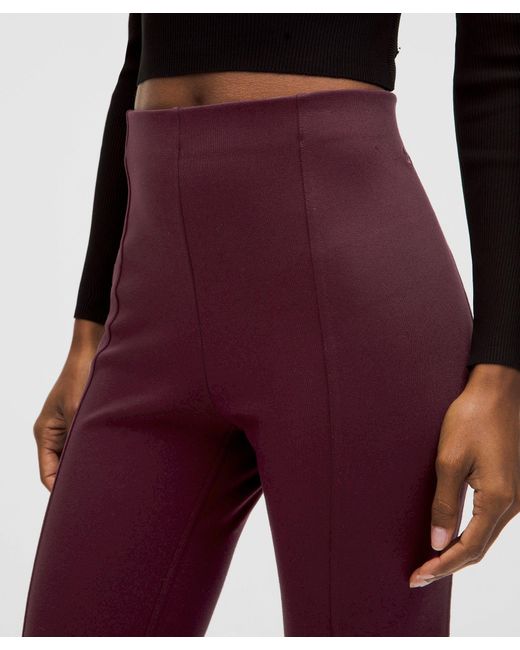lululemon athletica Red – Stretch Knit High-Rise Pull-On Pants Regular – Color Burgundy/ –