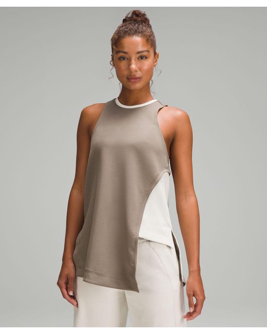 lululemon athletica Asymmetrical Side Cut-out Tank Top in Natural