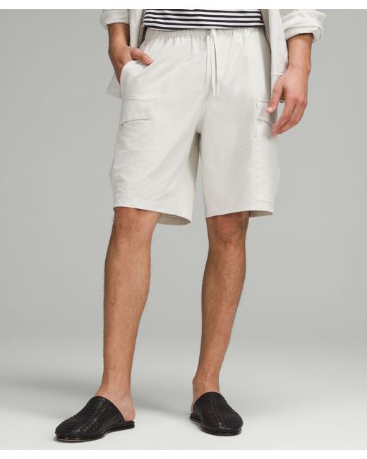lululemon athletica Natural Stretch Cotton Versatwill Cargo Pocket Shorts 10" for men