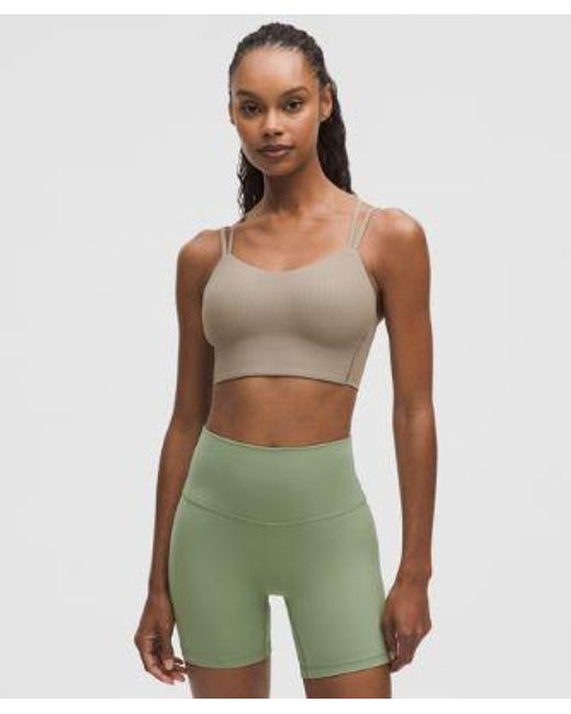 lululemon athletica Green Like A Cloud Ribbed Longline Bra