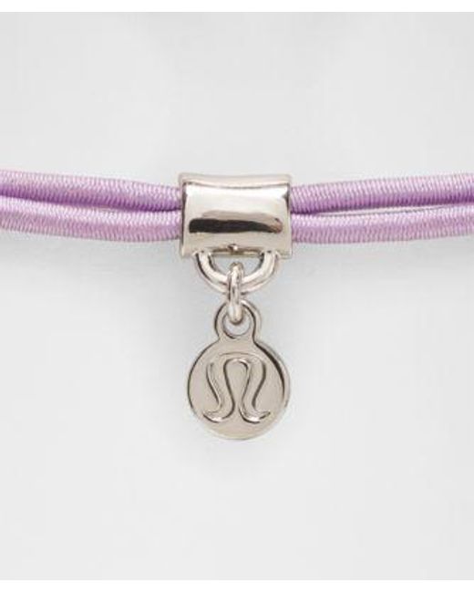 lululemon athletica White – Logo Bead Hair Ties 3 Pack –