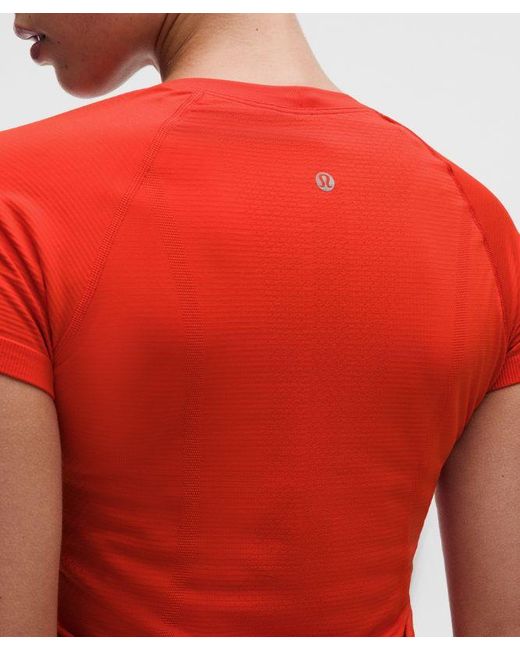 lululemon athletica Red – Swiftly Tech Short-Sleeve Shirt 2.4 Hip Length – – Size 4