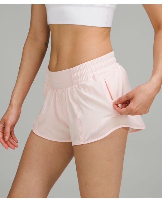 lululemon athletica Pink Hotty Hot Low-rise Lined Shorts 2.5"