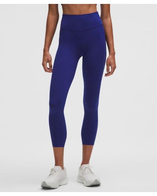 lululemon athletica Blue – Fast And Free High-Rise Tight Leggings 5 Pocket – 25" – – Size 4