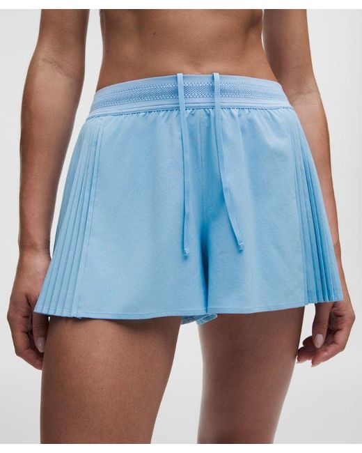 lululemon athletica Blue – Side-Pleat Tennis Shorts – 2.5" – – Size Large