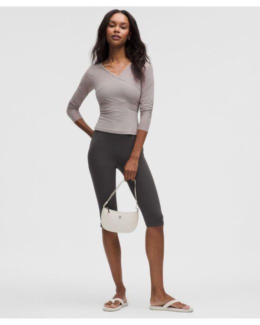 lululemon athletica White Groove High-Rise Notched-Hem Crop 15"