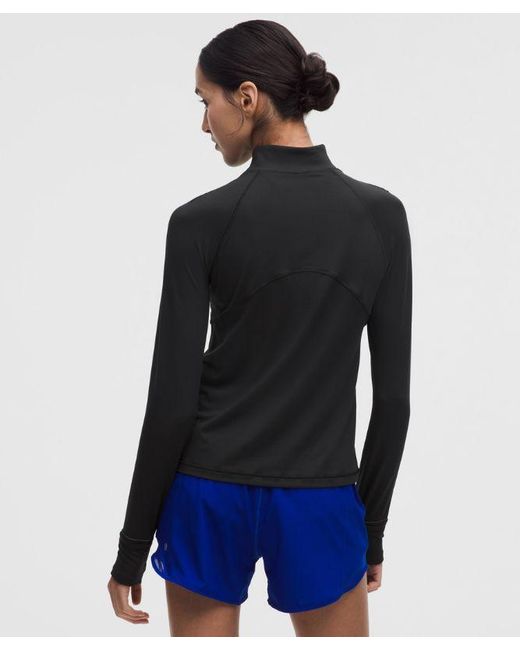 lululemon athletica Black – It's Rulu Classic-Fit Half Zip Long-Sleeve Top – – Size Small