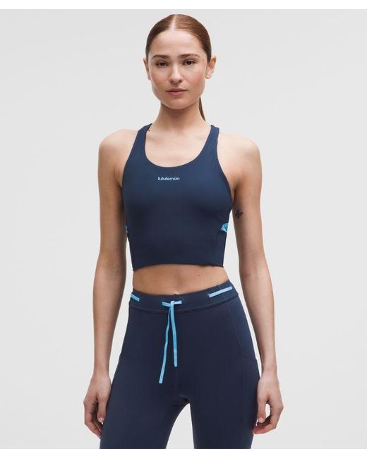 lululemon athletica Blue – Fast And Free Drop-In Pocket Tank Top Medium Support, B/C Cup – –