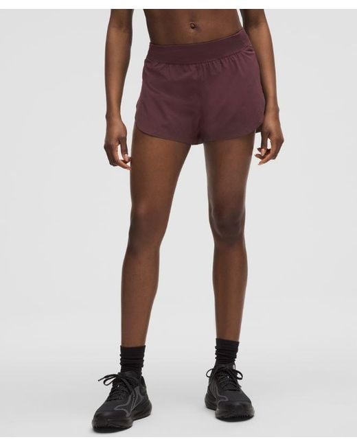 lululemon athletica Purple – Fast And Free High-Rise Classic-Fit Split Shorts – 3" – –