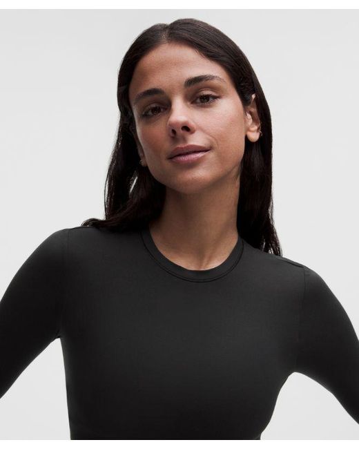lululemon athletica Black Wundermost Ultra-Soft Nulu Crewneck Long-Sleeve Shirt