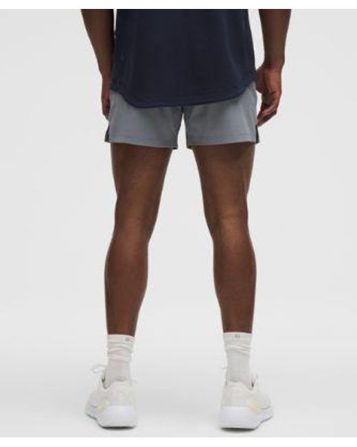 lululemon athletica Blue License To Train Linerless Short 5" for men