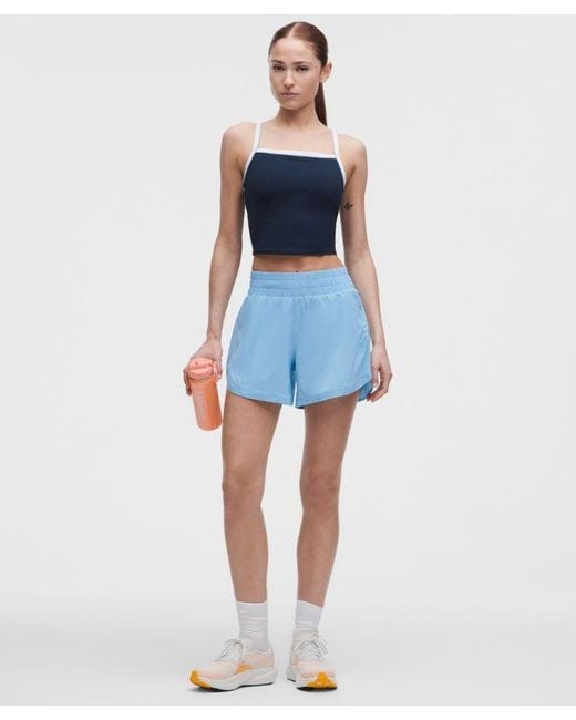 lululemon athletica Blue – Track That High-Rise Lined Shorts – 5" – – Size 14