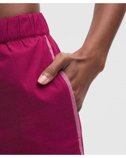 lululemon athletica Red – Two-Toned Mid-Rise Track Pants – – Size Large