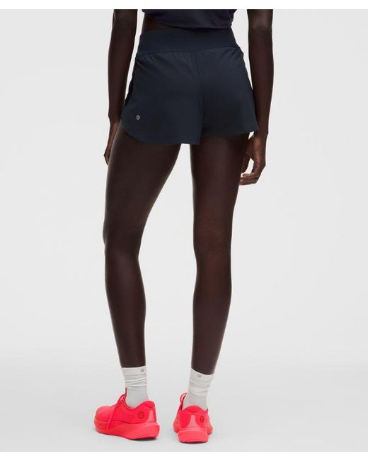 lululemon athletica Blue Fast And Free High-Rise Classic-Fit Split Short 3"