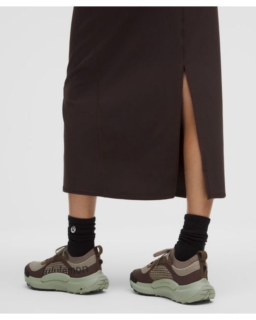 lululemon athletica Black Nulu Slim-Fit High-Rise Maxi Skirt