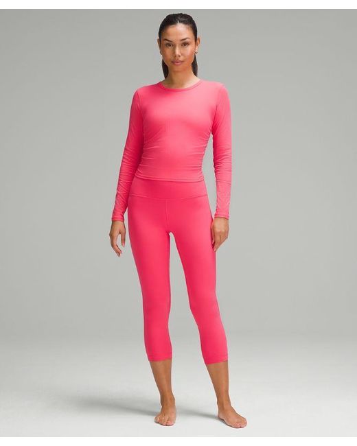 lululemon athletica Pink All It Takes Ribbed Nulu Long-sleeve Shirt