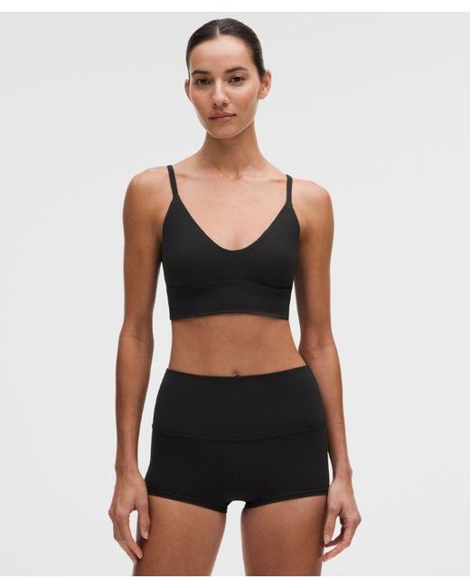lululemon athletica Black – Focuser Scoop-Neck Sports Bra Nulu Light Support, A/B Cup – – Size Large