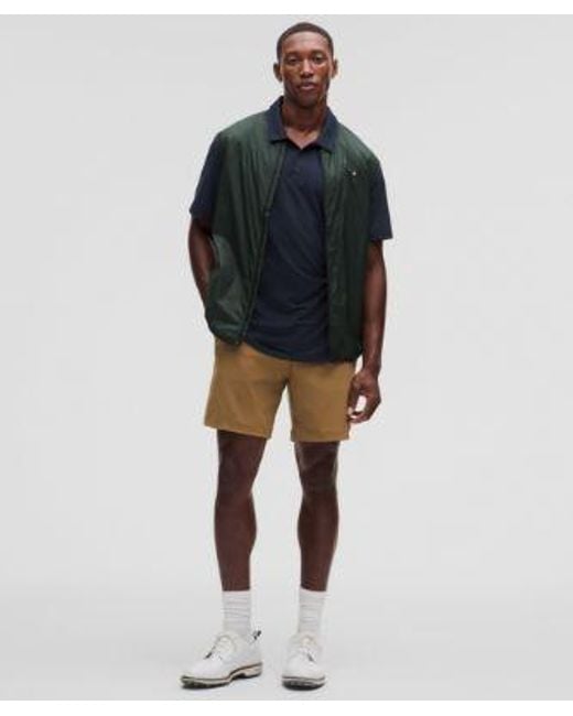 lululemon athletica Blue Logo Sport Polo Short Sleeve for men