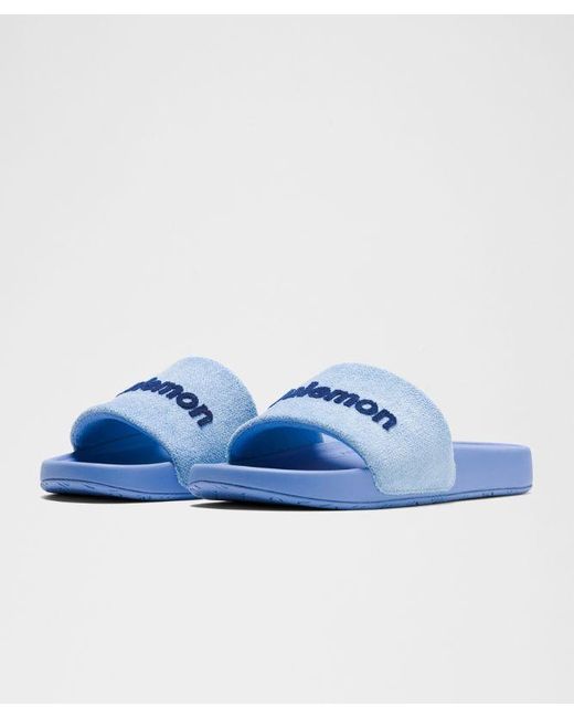 lululemon athletica Blue Restfeel Terry Slide