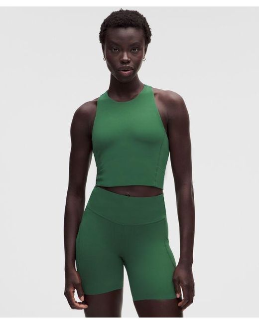 lululemon athletica Green Swift Speed Cropped Tank Top
