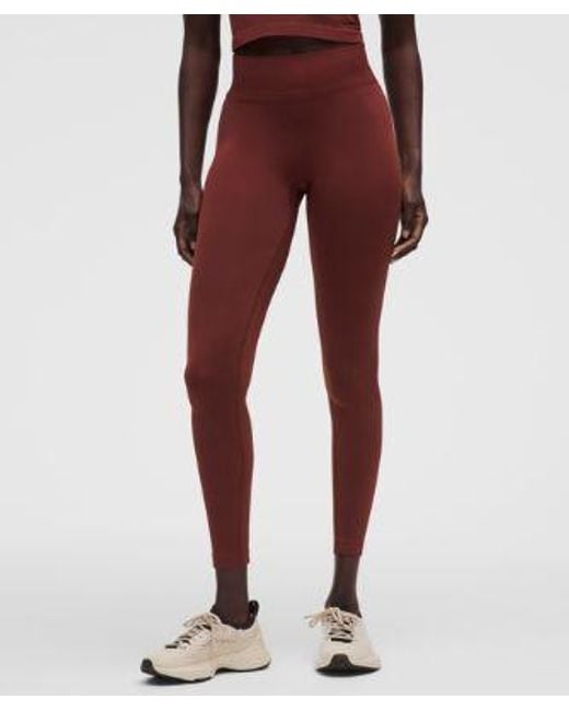 lululemon athletica Red – Get Low High-Rise Training Tight Leggings – 25" – /Burgundy – Size 4