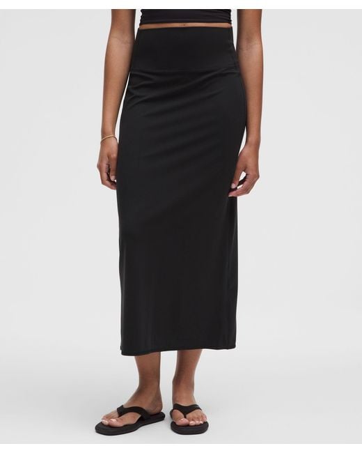 lululemon athletica Black – Nulu Slim-Fit High-Rise Maxi Skirt – – Size 6