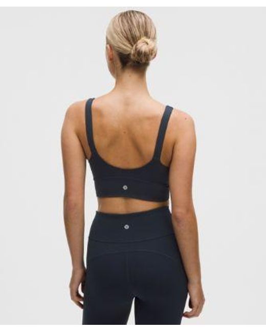 lululemon athletica Blue Focuser V-Neck Bra
