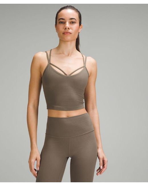 lululemon athletica Green Align Strappy Ribbed Tank Top Light Support, A/B Cup