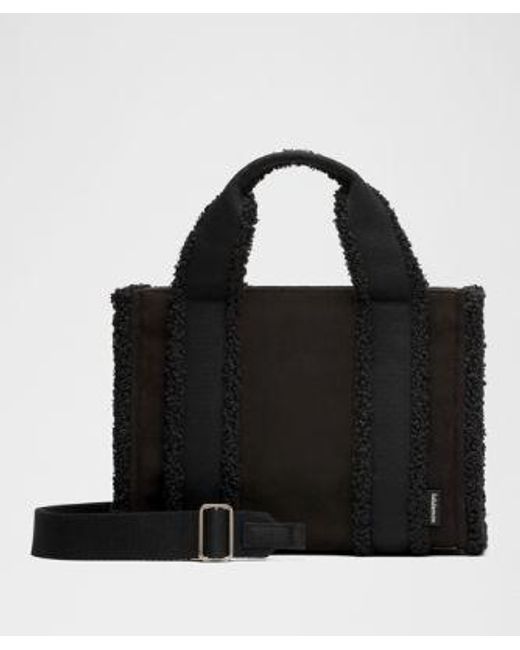 lululemon athletica Black – Boxy Mini Tote Bag 4.5L Faux Shearling Trims –