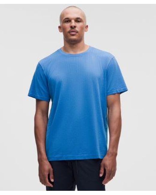 lululemon athletica Blue Metal Vent Tech Relaxed-Fit Short-Sleeve Shirt for men
