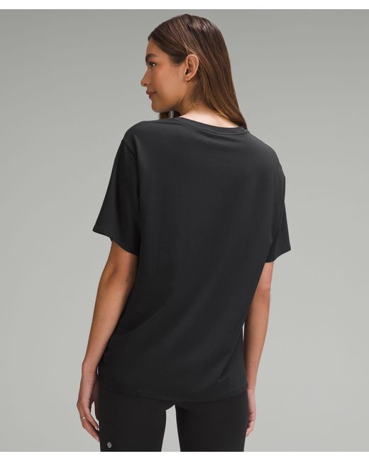 lululemon athletica Black Side-cinch Cotton T-shirt