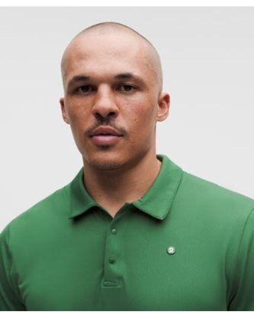 lululemon athletica Green – Logo Sport Polo Short-Sleeve – – Size Large for men