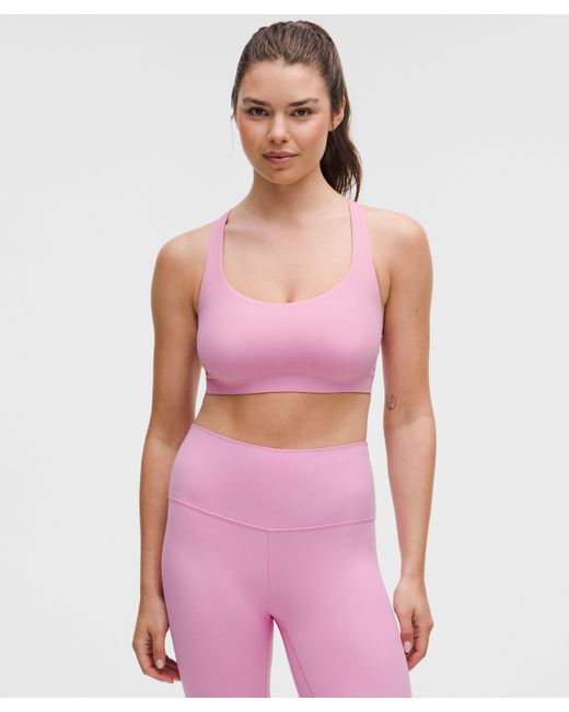 lululemon athletica Pink Flexyflex Strappy Yoga Bra