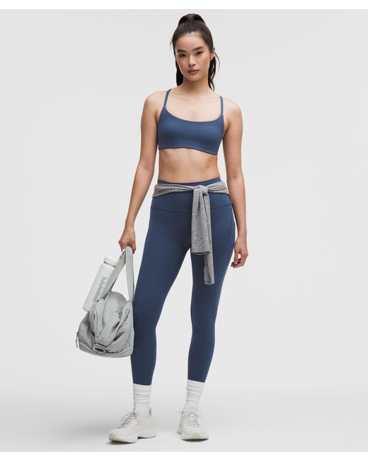 lululemon athletica Blue – Wunder Train High-Rise Tight Leggings With Pockets – 25" – – Size 4