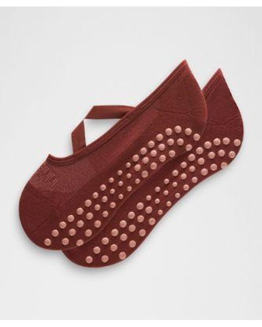 lululemon athletica Red – Find Your Balance Grip Socks Strappy – –