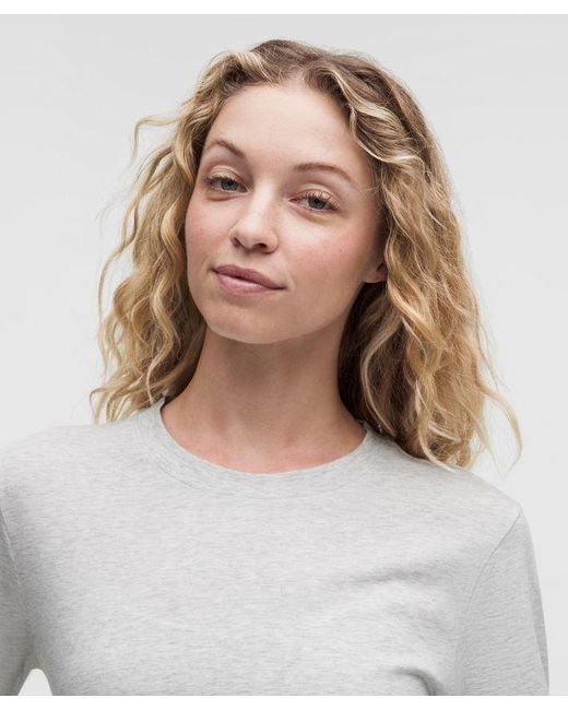 lululemon athletica Gray The Classic Jersey Long-Sleeve Tee