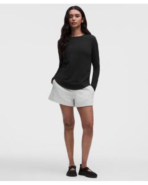 lululemon athletica Black Love Modal Fleece Long Sleeve Shirt