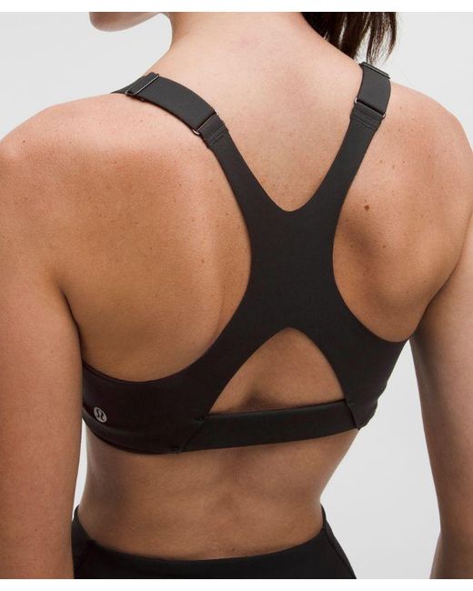 lululemon athletica Black – Ultralu Square-Neck Workout Sports Bra Medium Support, B/C Cup – – Size 14