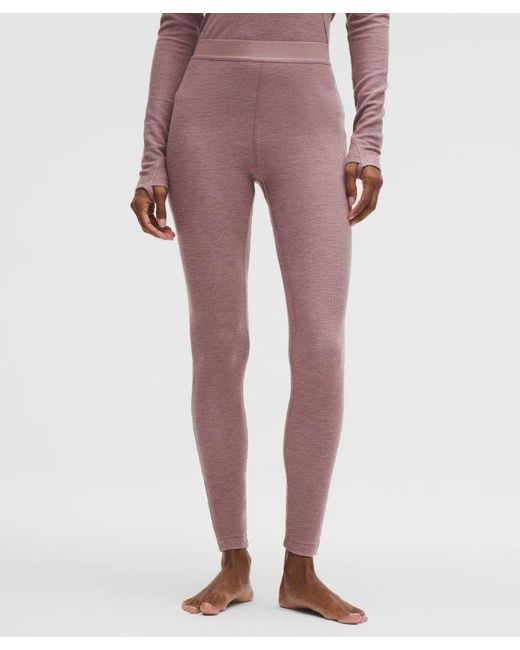 lululemon athletica Red – Waffle-Knit High-Rise Base Layer Tight Leggings – 28" – – Size Large