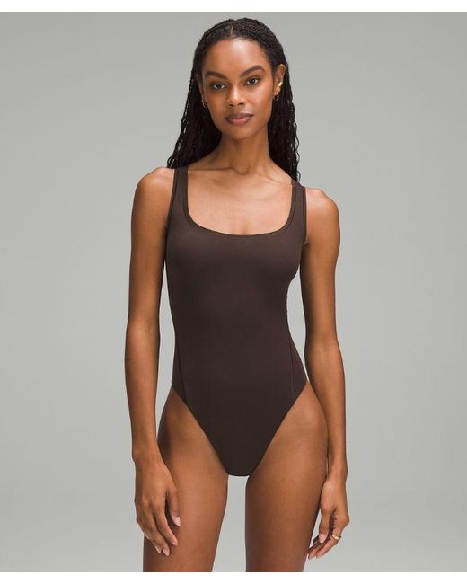 lululemon athletica Gray Wundermost Bodysuit