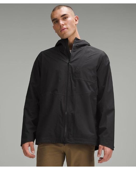lululemon athletica Black Waterproof Full-zip Rain Jacket for men